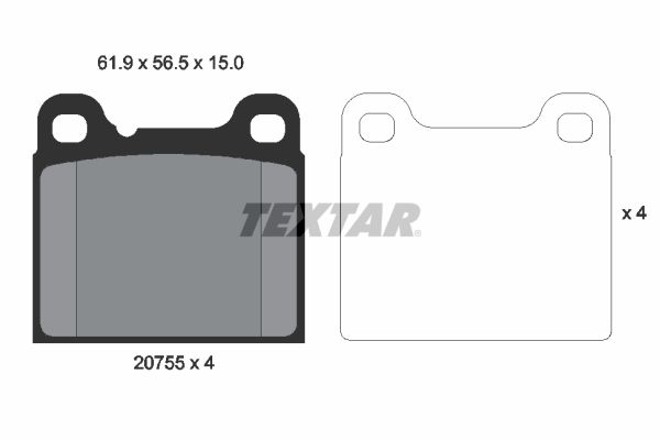 REAR PADS TEXTAR VOLVO