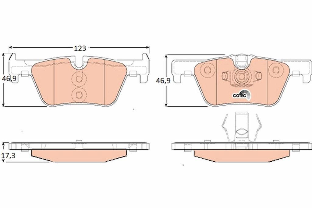 BRAKE PADS REAR TRW BMW