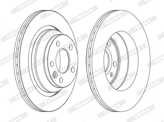 BRAKE DISC REAR 314MM FERODO VAG