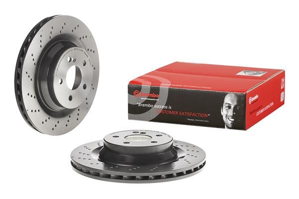 REAR DISC 330MM CROSS DRILLED BREMBO MERC