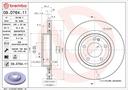 BRAKE DISC REAR 345MM BREMBO MERC