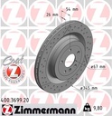 REAR DISC 345MM CROSS DRILLED SLOTTED ZIMMERMANN MERC