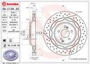 BRAKE DISC REAR 360MM BREMBO MERC (CROSS DRILLED - SLOTTED)
