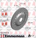 BRAKE DISC REAR LH 396MM ZIMMERMANN BMW (CROSS DRILLED)