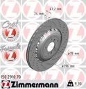 BRAKE DISC REAR RH 396MM ZIMMERMANN BMW (CROSS DRILLED)