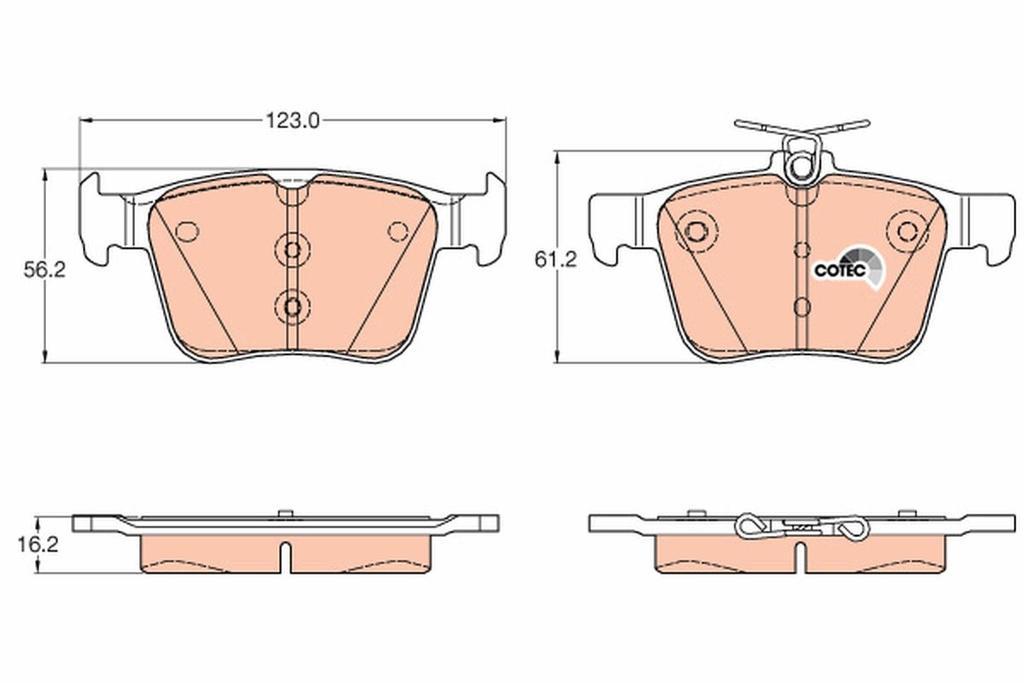 BRAKE PADS REAR TRW VAG
