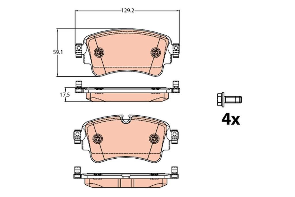BRAKE PADS REAR TRW VAG