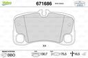 BRAKE PADS REAR VALEO PORSCHE