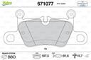 BRAKE PADS REAR VALEO PORSCHE