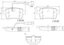 BRAKE PADS REAR WITH SENSOR BREMBO CERAMIC ALFA