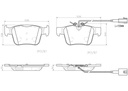 BRAKE PADS REAR WITH SENSOR BREMBO CERAMIC ALFA MASERATI