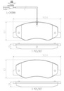 BRAKE PADS REAR WITH SENSOR BREMBO CERAMIC RENAULT