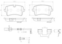 BRAKE PADS REAR WITH SENSOR BREMBO CERAMIC VAG