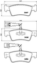 BRAKE PADS REAR WITH SENSOR BREMBO VAG