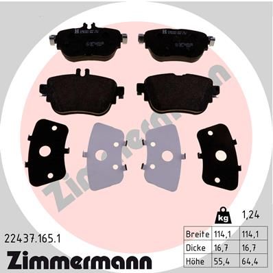 REAR PADS ZIMMERMANN MERC