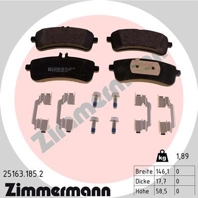 REAR PADS ZIMMERMANN MERC