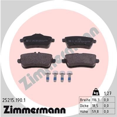REAR PADS ZIMMERMANN MERC