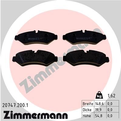 REAR PADS ZIMMERMANN MERC