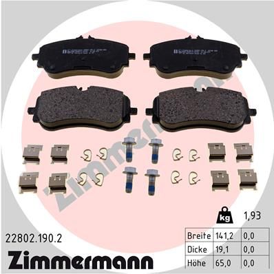 REAR PADS ZIMMERMANN VAG