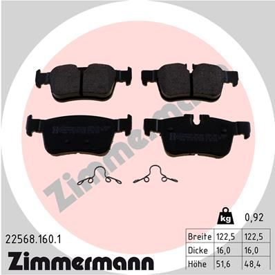 REAR PADS ZIMMERMANN VOLVO