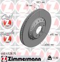 BRAKE DISC FRONT LH 390MM ZIMMERMANN PORSCHE