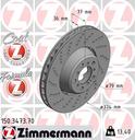 BRAKE DISC FRONT LH 374MM ZIMMERMANN BMW