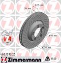 BRAKE DISC FRONT LH 350MM ZIMMERMANN PORSCHE
