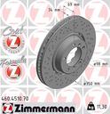 BRAKE DISC FRONT LH 350MM ZIMMERMANN PORSCHE