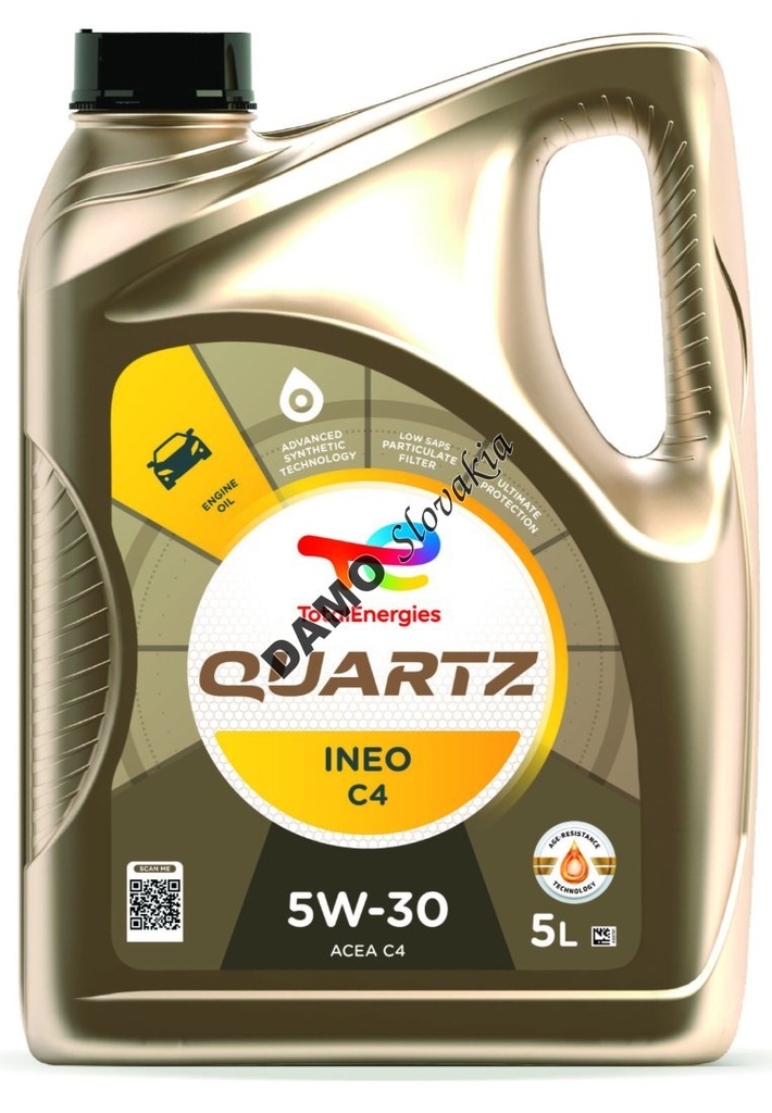 ENGINE OIL 5L 5W30 C4 QUARTZ INEO TOTAL