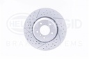 BRAKE DISC FRONT 338MM PAGID BMW (CROSS DRILLED - SLOTTED - DUEL CAST)