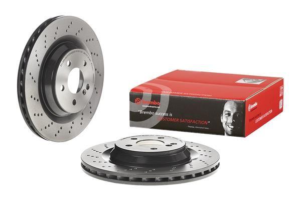 BRAKE DISC REAR 330MM BREMBO MERC (CROSS DRILLED)