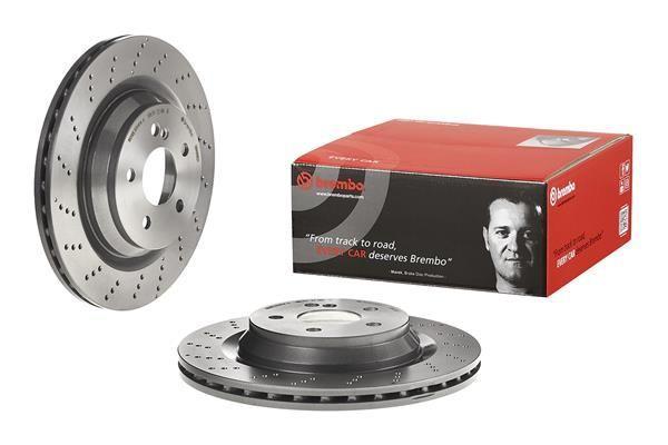 BRAKE DISC REAR 320MM BREMBO MERC (CROSS DRILLED)