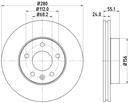 BRAKE DISC FRONT 280MM PAGID VAG
