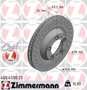 BRAKE DISC FRONT RH 340MM ZIMMERMANN PORSCHE (CROSS DRILLED)