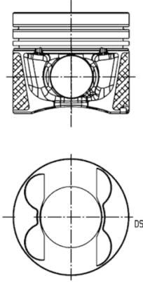 PISTON & RING ASSY STD KS MERC