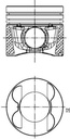 PISTON & RING ASSY STD KS MERC