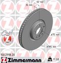 BRAKE DISC FRONT RH 385MM ZIMMERMANN BMW