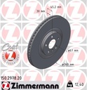 FRONT DISC RH 360MM ZIMMERMANN BMW