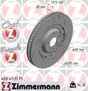 BRAKE DISC FRONT RH 390MM ZIMMERMANN PORSCHE