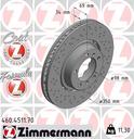 BRAKE DISC FRONT RH 350MM ZIMMERMANN PORSCHE