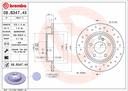 BRAKE DISC REAR 276MM BREMBO MERC (CROSS DRILLED)