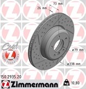 FRONT DISC CROSS DRILLED 1-PCE ZIMMERMANN BMW