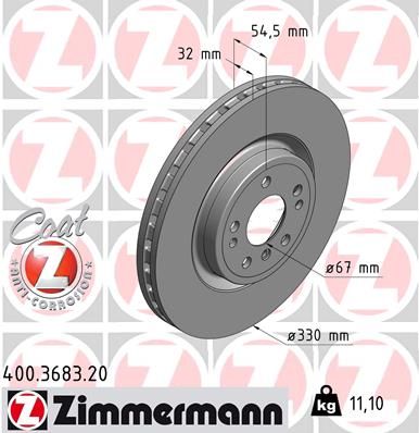 FRONT DISC ZIMMERMANN MERC