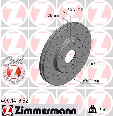 FRONT DISC ZIMMERMANN MERC