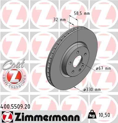 FRONT DISC ZIMMERMANN MERC