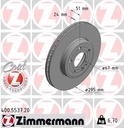 FRONT DISC 295MM ZIMMERMANN MERC