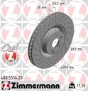 BRAKE DISC FRONT 390MM ZIMMERMANN MERC (CROSS DRILLED)