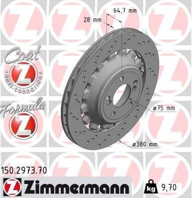 BRAKE DISC REAR LH 380MM ZIMMERMANN BMW