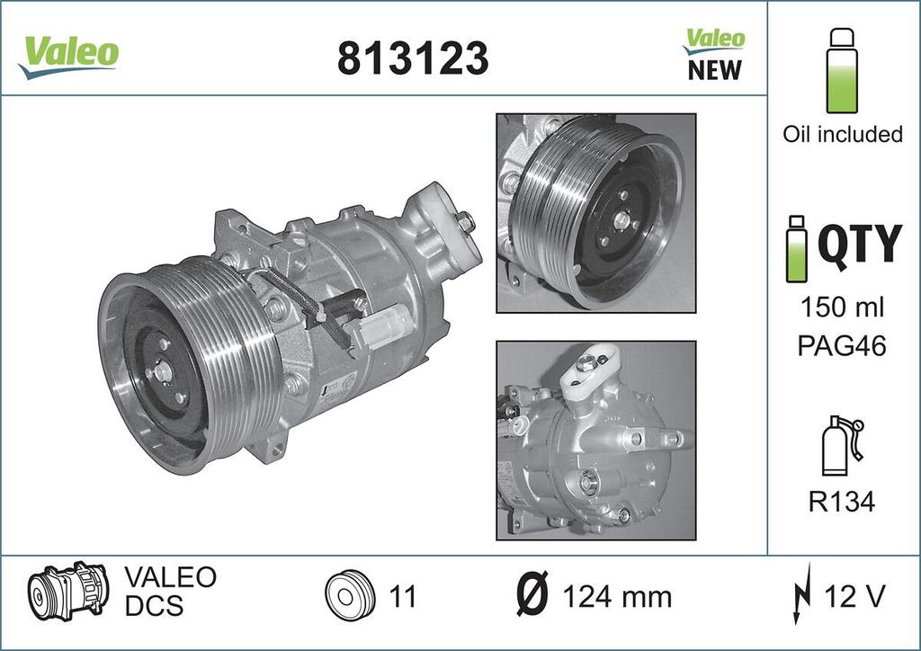 A/C COMPRESSOR VALEO ALFA 2.4JTDM