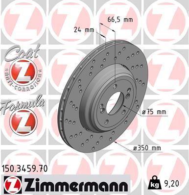 BRAKE DISC REAR LH 350MM ZIMMERMANN BMW